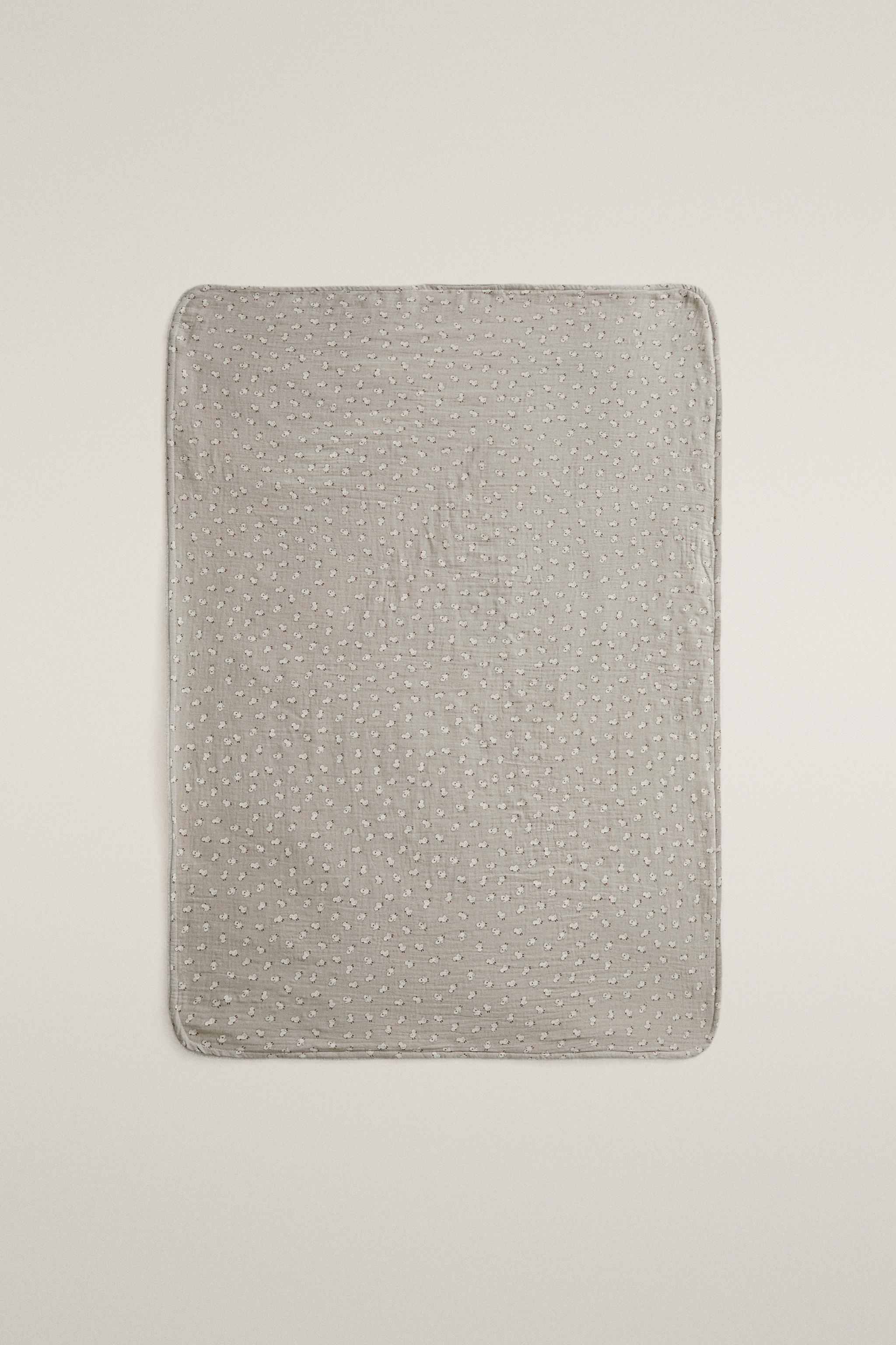 COUVERTURE BÉBÉ COTON POUSSINS